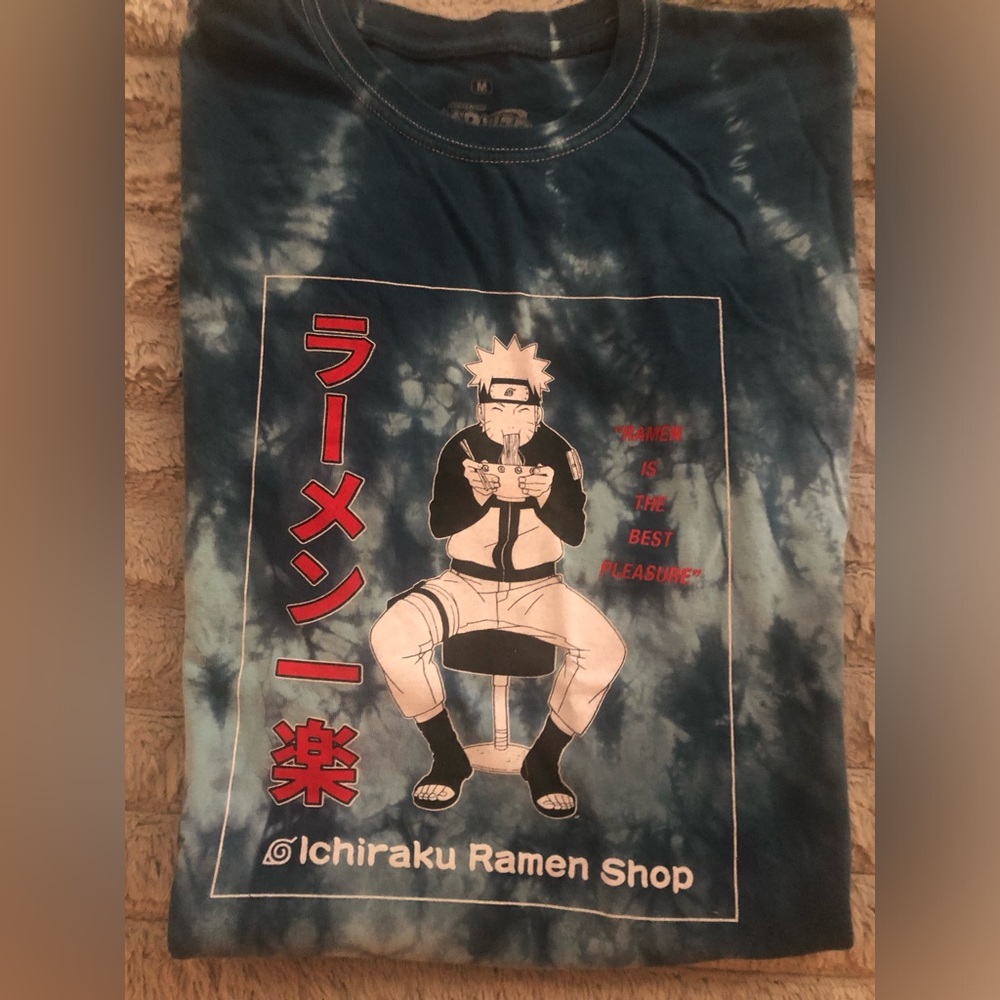 Blue Tie-Dye Ichiraku Ramen Shop T-Shirt
